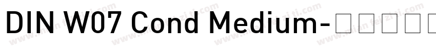 DIN W07 Cond Medium字体转换